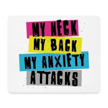 MEIN HALS MEIN RÜCKEN - Mousepad (Querformat) - Weiß - Vorne