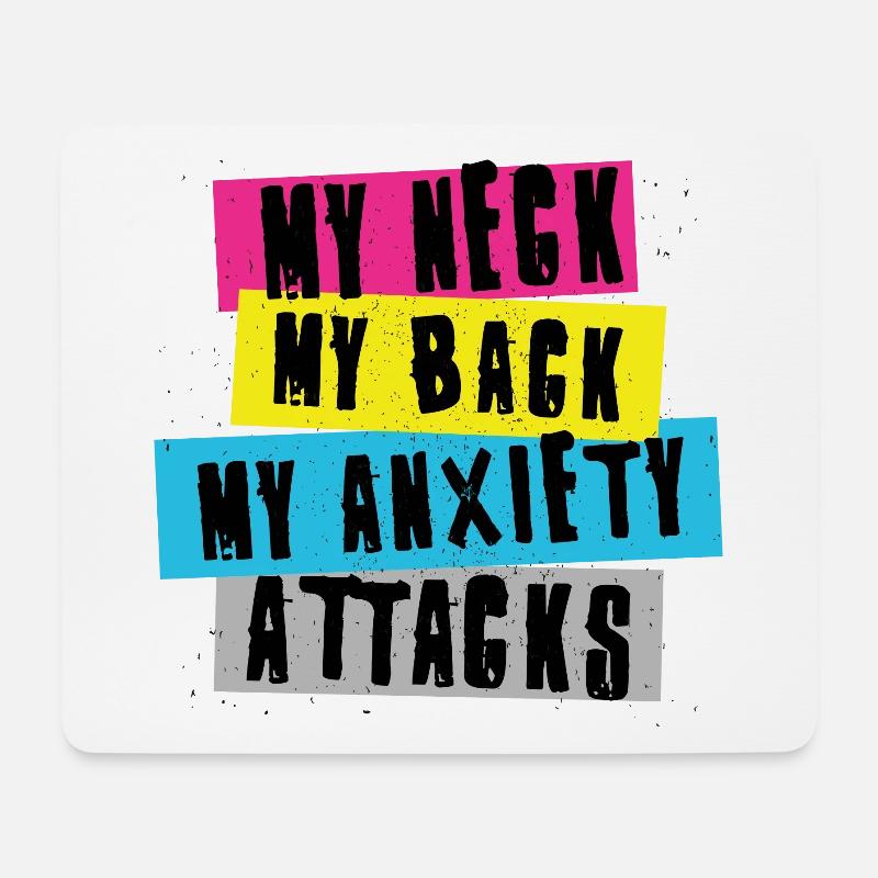 MY NECK MY BACK - Mouse Pad (horizontal) - white