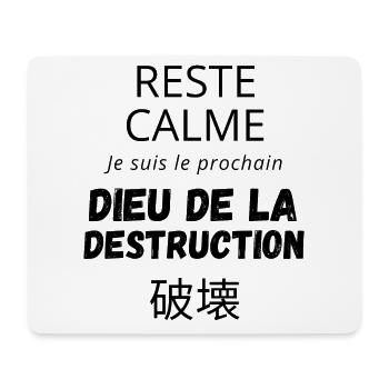 Stay Calm I am the next God Destruction A - Mouse Pad (horizontal) - white - Front