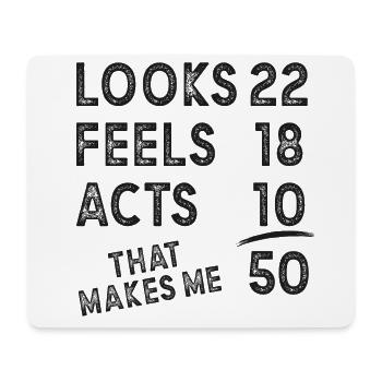 50 Thin Saying 50 Years Gift - Mouse Pad (horizontal) - white - Front