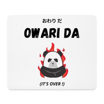 Owari Da Kanji Japanese Anime Combat - Mouse Pad (horizontal) - white - Front