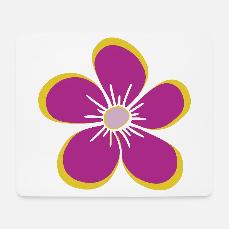 violette Blume, Blüte, floral, Blumenmotiv, blumig - Mousepad (Querformat) - Weiß