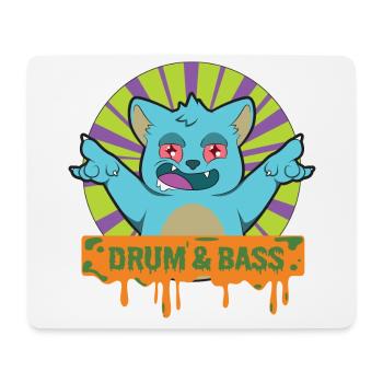 DRUM & BASS DRUM & BASS Cat - Mouse Pad (horizontal) - white - Front