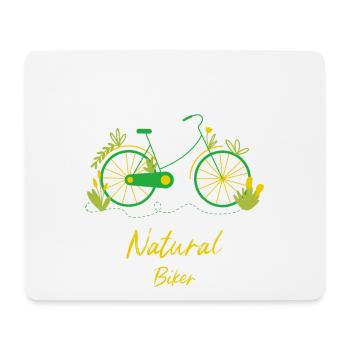 Cycling Nature Clouds Biker green Gift - Mouse Pad (horizontal) - white - Front