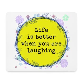 Smile more often - Mouse Pad (horizontal) - white - Front