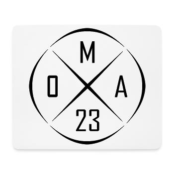 OMA 23 Kreis Kreuz Design - Mousepad (Querformat) - Weiß - Vorne