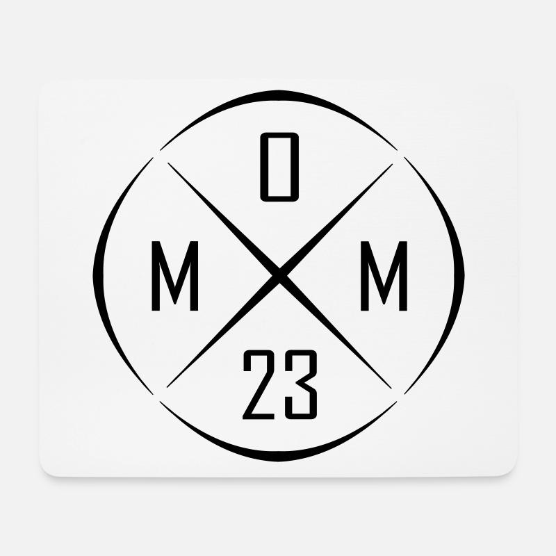 Mom 23 Circle Cross Design - Tapis de souris (format paysage) - blanc