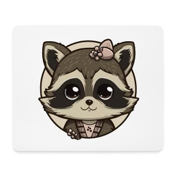 Süßes Waschbärmädchen - Mousepad (Querformat) - Weiß - Vorne