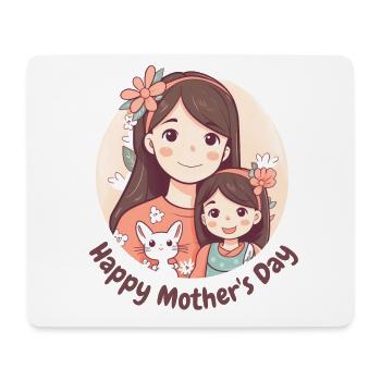 Happy Mother s day daugther and cat - Mouse Pad (horizontal) - white - Front