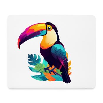 colorful toucan - Mouse Pad (horizontal) - white - Front