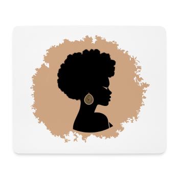 Femme africaine - Tapis de souris (format paysage) - blanc - Devant