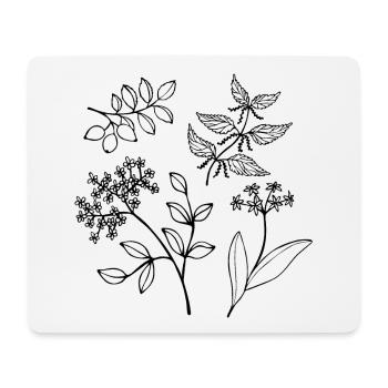 Forest Green Wild Herbs Forest Plants Wild Plants - Mouse Pad (horizontal) - white - Front