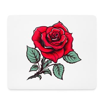 Rose - Mouse Pad (horizontal) - white - Front