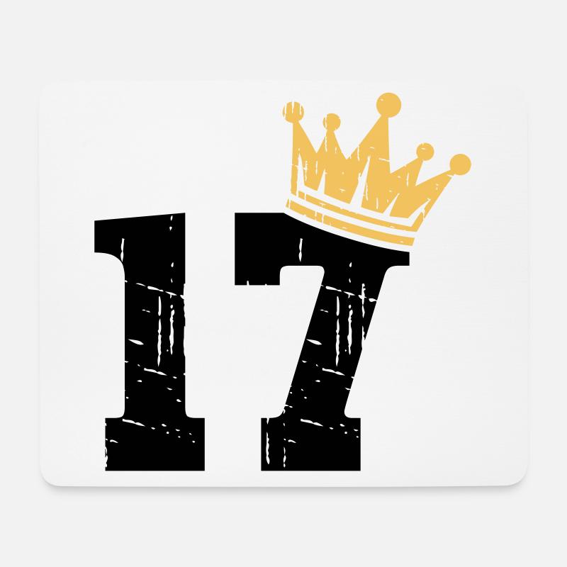 17 Krone 17. Geburtstag 17 Jahre - Mousepad (Querformat) - Weiß