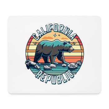 California Republic Retro - Mouse Pad (horizontal) - white - Front