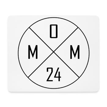 Mom 24 Kreis Kreuz Design - Mousepad (Querformat) - Weiß - Vorne