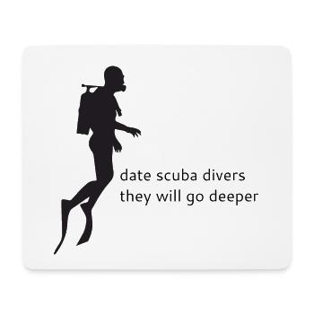 Date Scuba divers - Mousepad (Querformat) - Weiß - Vorne