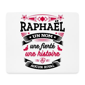 RAPHAËL UN NOM UNE FIERTÉ AUCUN RIVAL - Tapis de souris (format paysage) - blanc - Devant