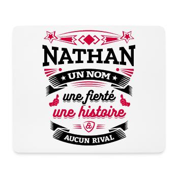 NATHAN UN NOM UNE FIERTÉ AUCUN RIVAL - Tapis de souris (format paysage) - blanc - Devant