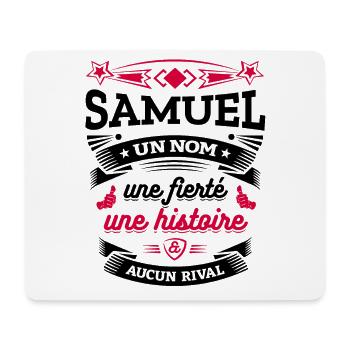 SAMUEL UN NOM UNE FIERTÉ AUCUN RIVAL - Tapis de souris (format paysage) - blanc - Devant