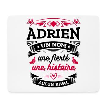 ADRIEN UN NOM UNE FIERTÉ AUCUN RIVAL - Tapis de souris (format paysage) - blanc - Devant