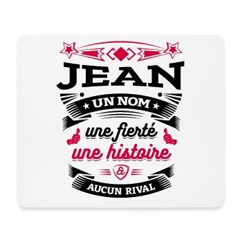JEAN UN NOM UNE FIERTÉ AUCUN RIVAL - Tapis de souris (format paysage) - blanc - Devant