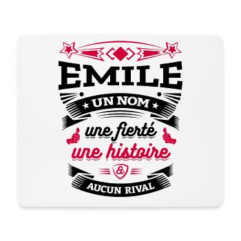 EMILE UN NOM UNE FIERTÉ AUCUN RIVAL - Tapis de souris (format paysage) - blanc - Devant