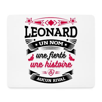 LEONARD UN NOM UNE FIERTÉ AUCUN RIVAL - Tapis de souris (format paysage) - blanc - Devant