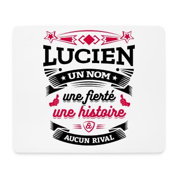 LUCIEN UN NOM UNE FIERTÉ AUCUN RIVAL - Tapis de souris (format paysage) - blanc - Devant