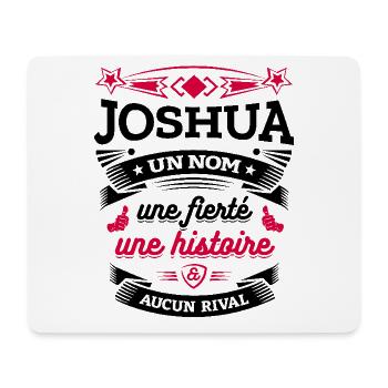 JOSHUA UN NOM UNE FIERTÉ AUCUN RIVAL - Tapis de souris (format paysage) - blanc - Devant