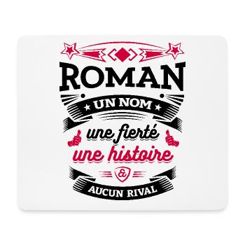 ROMAN UN NOM UNE FIERTÉ AUCUN RIVAL - Tapis de souris (format paysage) - blanc - Devant