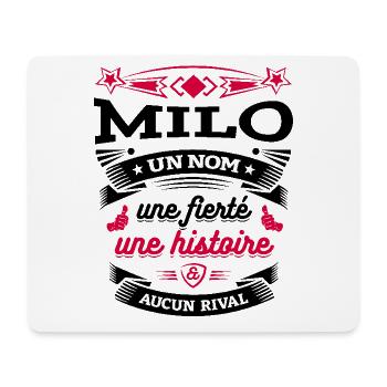 MILO UN NOM UNE FIERTÉ AUCUN RIVAL - Tapis de souris (format paysage) - blanc - Devant