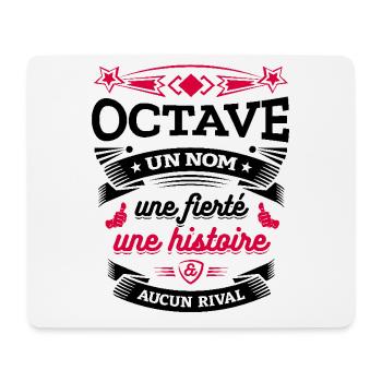 OCTAVE UN NOM UNE FIERTÉ AUCUN RIVAL - Tapis de souris (format paysage) - blanc - Devant