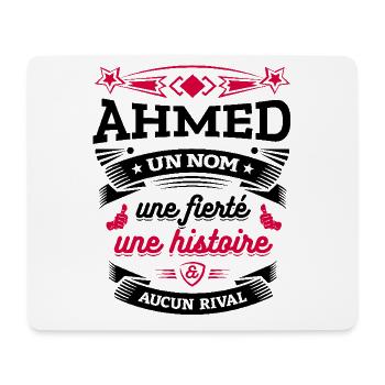 AHMED UN NOM UNE FIERTÉ AUCUN RIVAL - Tapis de souris (format paysage) - blanc - Devant