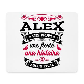 ALEX UN NOM UNE FIERTÉ AUCUN RIVAL - Tapis de souris (format paysage) - blanc - Devant