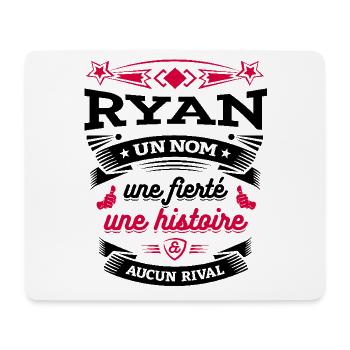 RYAN UN NOM UNE FIERTÉ AUCUN RIVAL - Tapis de souris (format paysage) - blanc - Devant