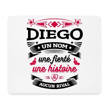 DIEGO UN NOM UNE FIERTÉ AUCUN RIVAL - Tapis de souris (format paysage) - blanc - Devant