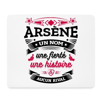 ARSÈNE UN NOM UNE FIERTÉ AUCUN RIVAL - Tapis de souris (format paysage) - blanc - Devant