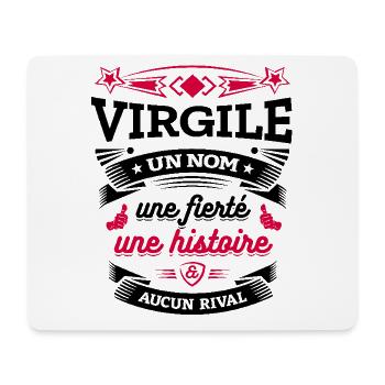VIRGILE UN NOM UNE FIERTÉ AUCUN RIVAL - Tapis de souris (format paysage) - blanc - Devant