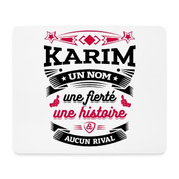 KARIM UN NOM UNE FIERTÉ AUCUN RIVAL - Tapis de souris (format paysage) - blanc - Devant