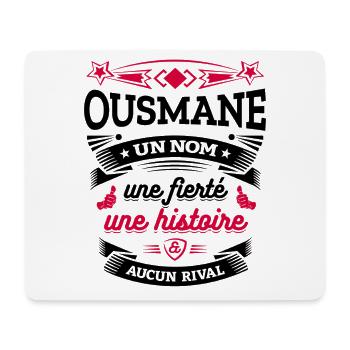 OUSMANE UN NOM UNE FIERTÉ AUCUN RIVAL - Tapis de souris (format paysage) - blanc - Devant