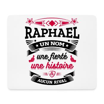 RAPHAEL UN NOM UNE FIERTÉ AUCUN RIVAL - Tapis de souris (format paysage) - blanc - Devant