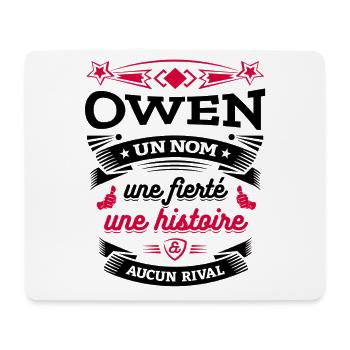 OWEN UN NOM UNE FIERTÉ AUCUN RIVAL - Tapis de souris (format paysage) - blanc - Devant