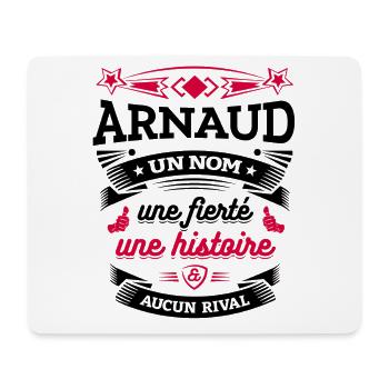 ARNAUD UN NOM UNE FIERTÉ AUCUN RIVAL - Tapis de souris (format paysage) - blanc - Devant