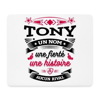TONY UN NOM UNE FIERTÉ AUCUN RIVAL - Tapis de souris (format paysage) - blanc - Devant