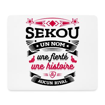 SEKOU UN NOM UNE FIERTÉ AUCUN RIVAL - Tapis de souris (format paysage) - blanc - Devant