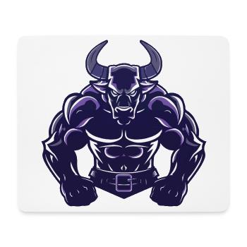 Bull Muscles Bodybuilding Taurus - Mouse Pad (horizontal) - white - Front