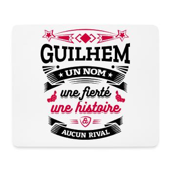 GUILHEM UN NOM UNE FIERTÉ AUCUN RIVAL - Tapis de souris (format paysage) - blanc - Devant