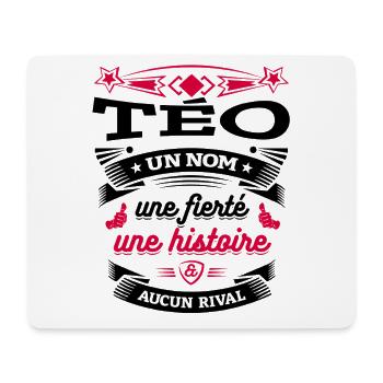 TÉO UN NOM UNE FIERTÉ AUCUN RIVAL - Tapis de souris (format paysage) - blanc - Devant