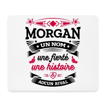 MORGAN UN NOM UNE FIERTÉ AUCUN RIVAL - Tapis de souris (format paysage) - blanc - Devant